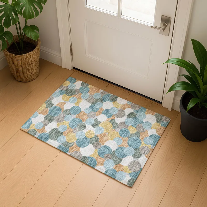 Luxury Washable Kenner Seaside 1\'8\" x 2\'6\" Rug
