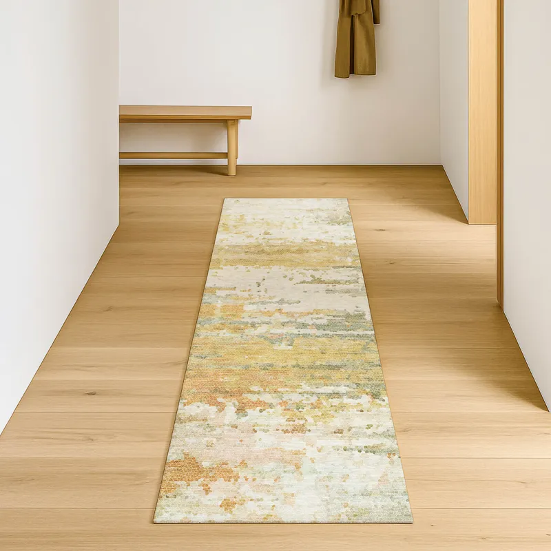 Luxury Washable Lumara Aloe 2\'3\" x 7\'6\" Runner Rug