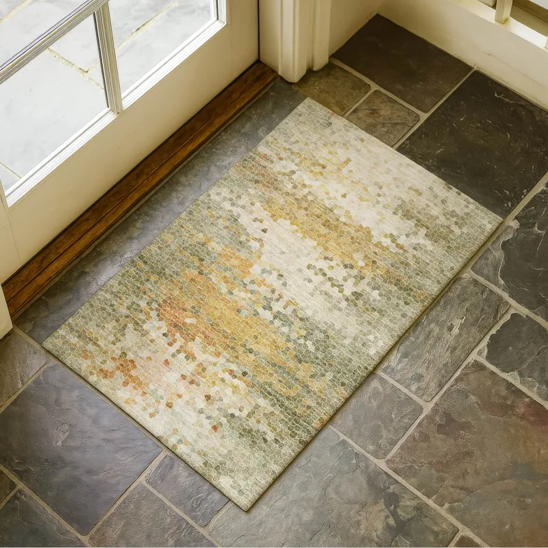 Luxury Washable Lumara Aloe 1\'8\" x 2\'6\" Rug