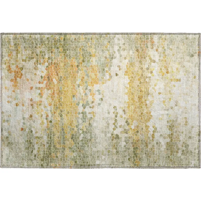 Luxury Washable Lumara Aloe 1\'8\" x 2\'6\" Rug