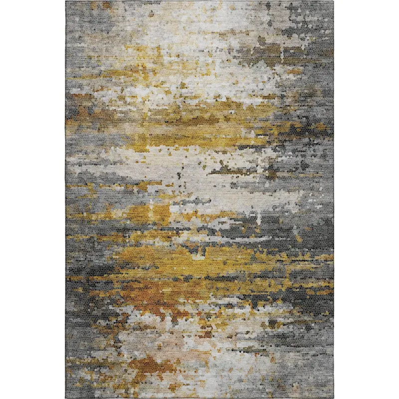 Luxury Washable Lumara Graphite 3\' x 5\' Rug