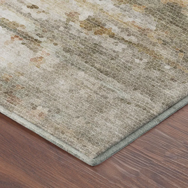 Luxury Washable Lumara Khaki 3\' x 5\' Rug