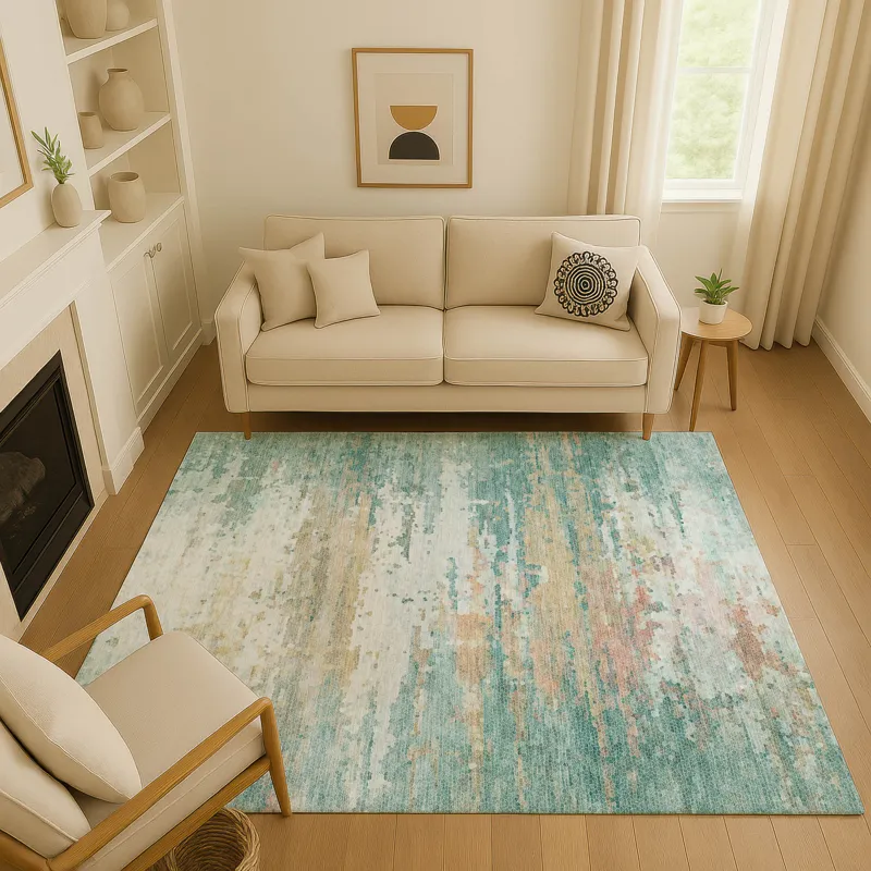 Luxury Washable Lumara Seafoam 10\' x 14\' Rug