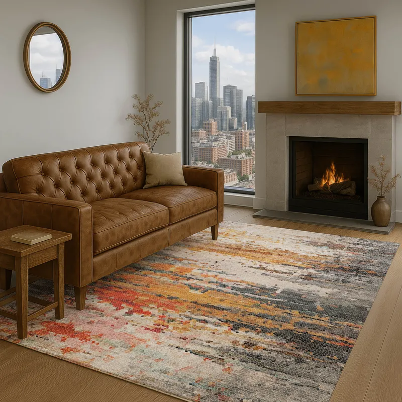 Luxury Washable Lumara Volcano 2\'6\" x 3\'10\" Rug