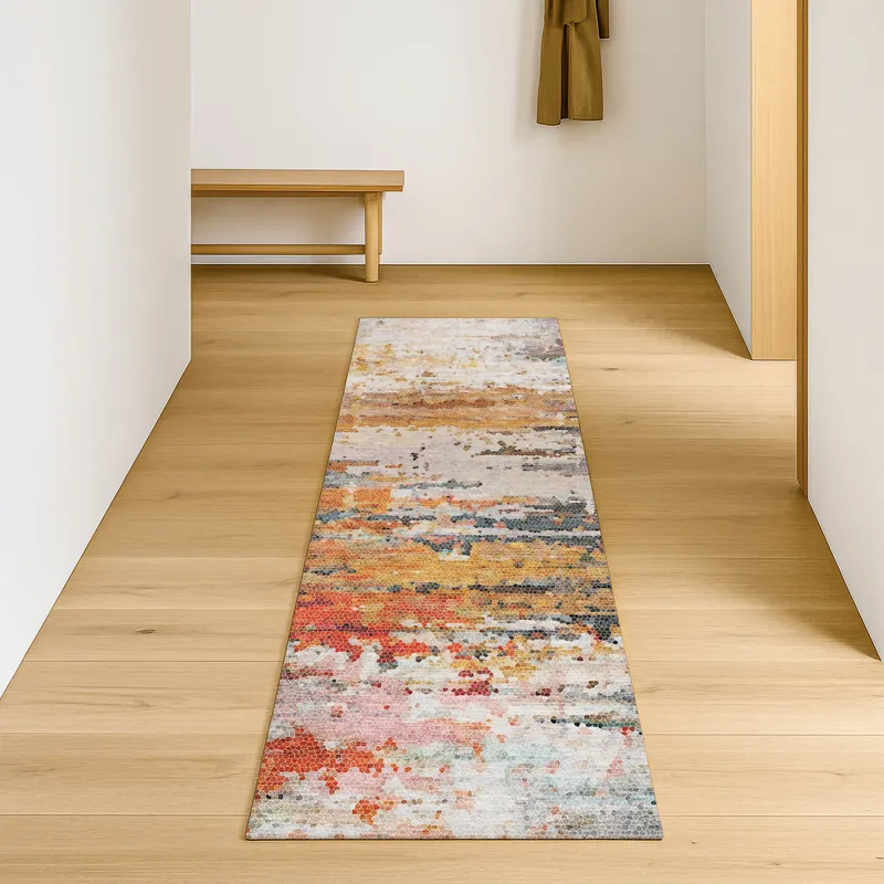 Luxury Washable Lumara Volcano 2\'3\" x 7\'6\" Runner Rug