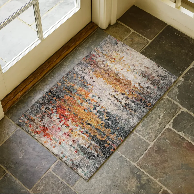 Luxury Washable Lumara Volcano 1\'8\" x 2\'6\" Rug