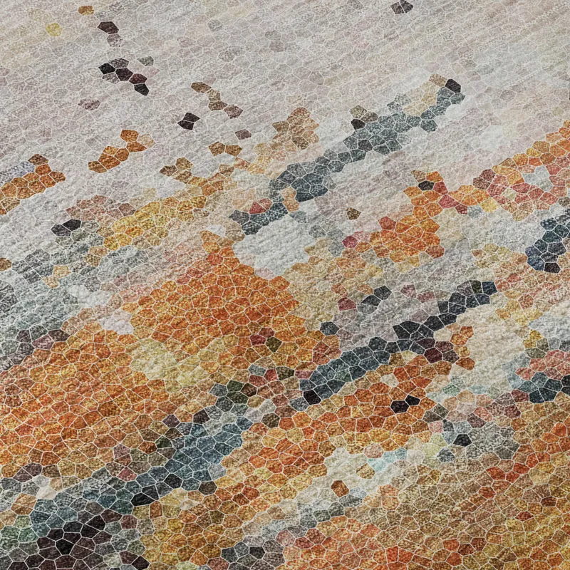 Luxury Washable Lumara Volcano 2\'3\" x 7\'6\" Runner Rug