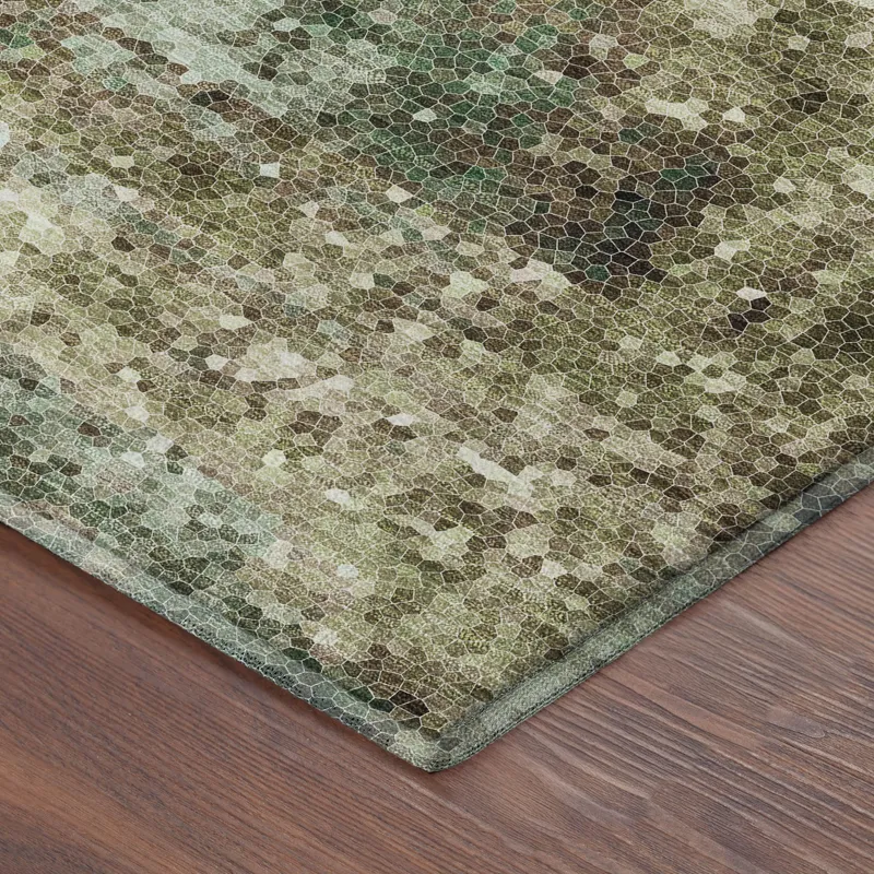 Luxury Washable Lumara Aloe 2\'3\" x 7\'6\" Runner Rug