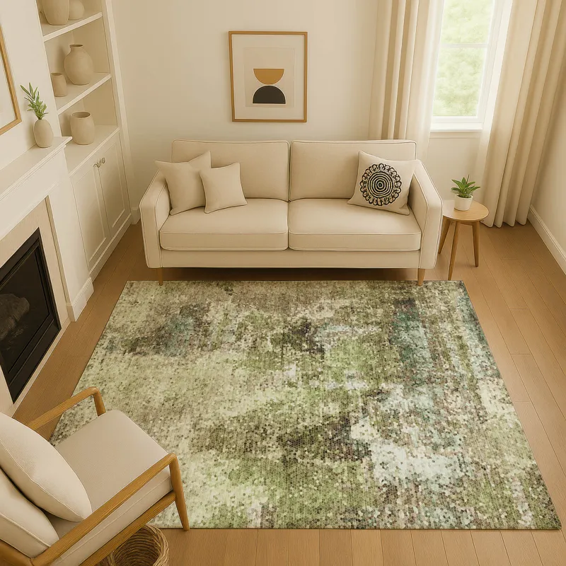 Luxury Washable Lumara Aloe 5\' x 7\'6\" Rug