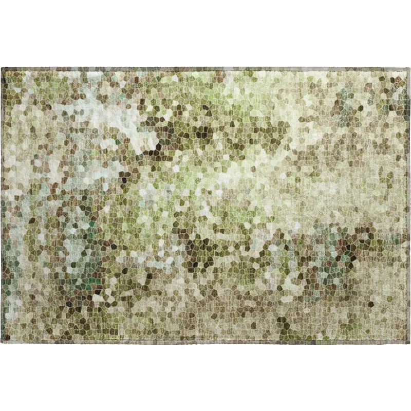 Luxury Washable Lumara Aloe 1\'8\" x 2\'6\" Rug