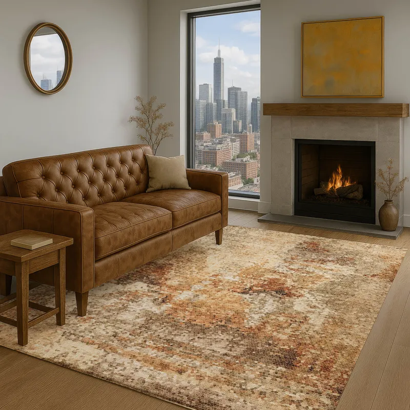 Luxury Washable Lumara Copper 2\'6\" x 3\'10\" Rug