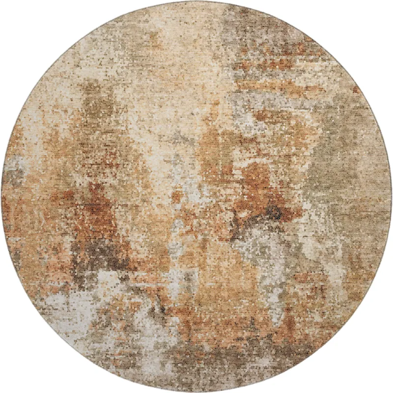Luxury Washable Lumara Copper 8\' x 8\' Round Rug