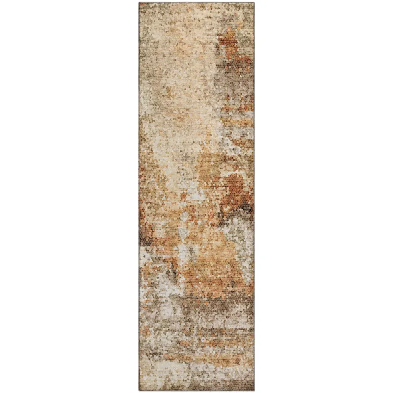 Luxury Washable Lumara Copper 2\'3\" x 7\'6\" Runner Rug