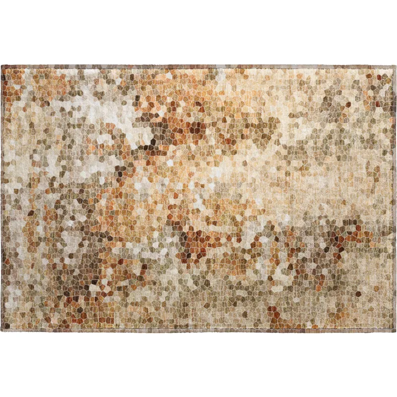 Luxury Washable Lumara Copper 1\'8\" x 2\'6\" Rug
