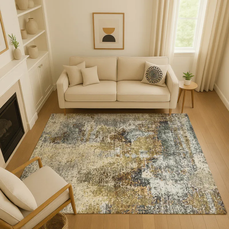 Luxury Washable Lumara Khaki 10\' x 14\' Rug