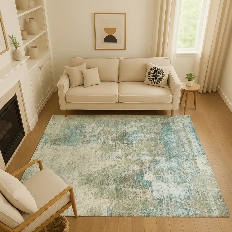 Luxury Washable Lumara Seafoam 8\' x 10\' Rug