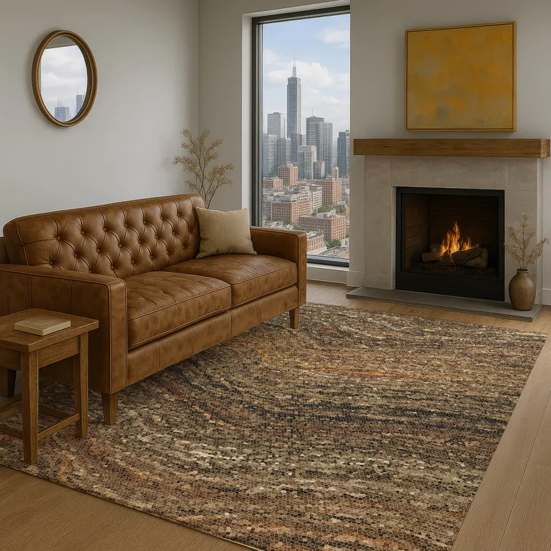 Luxury Washable Lumara Brown 8\' x 10\' Rug