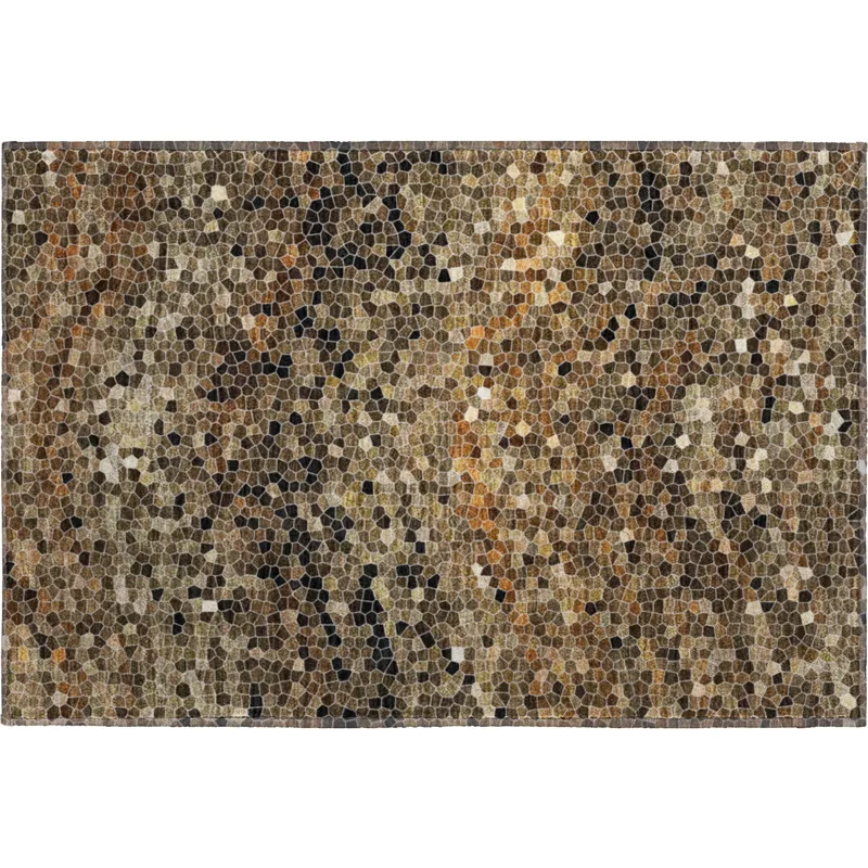 Luxury Washable Lumara Brown 1\'8\" x 2\'6\" Rug