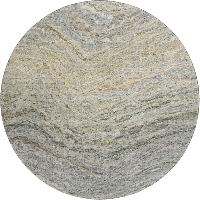 Luxury Washable Lumara Granite 8\' x 8\' Round Rug