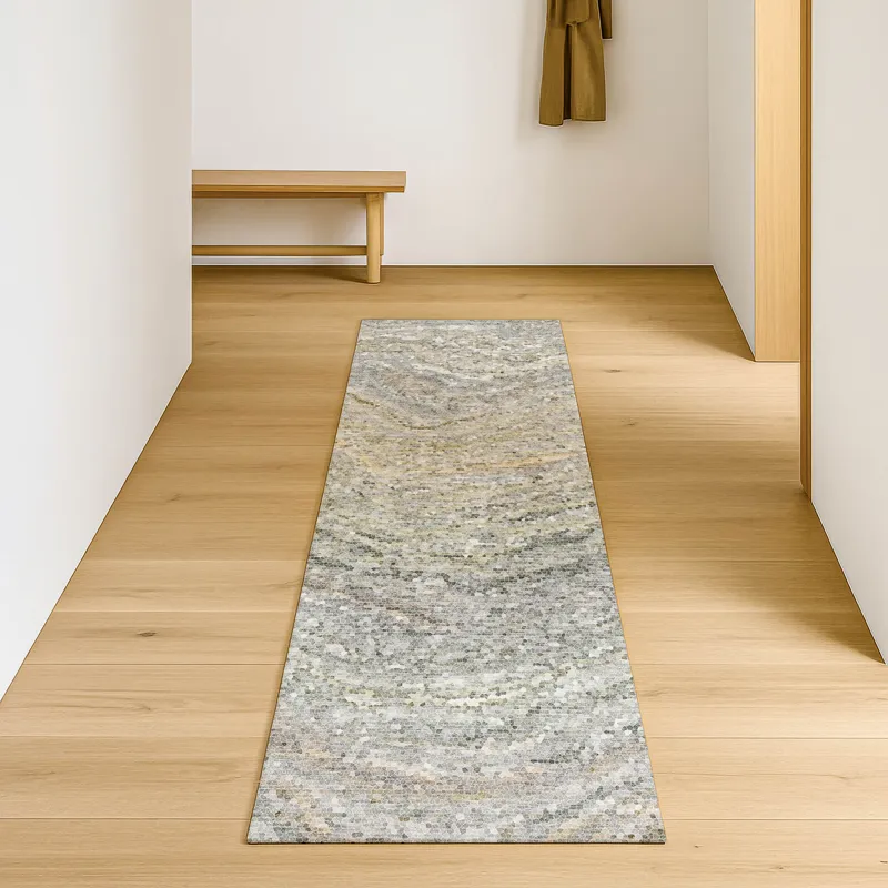 Luxury Washable Lumara Granite 2\'3\" x 7\'6\" Runner Rug