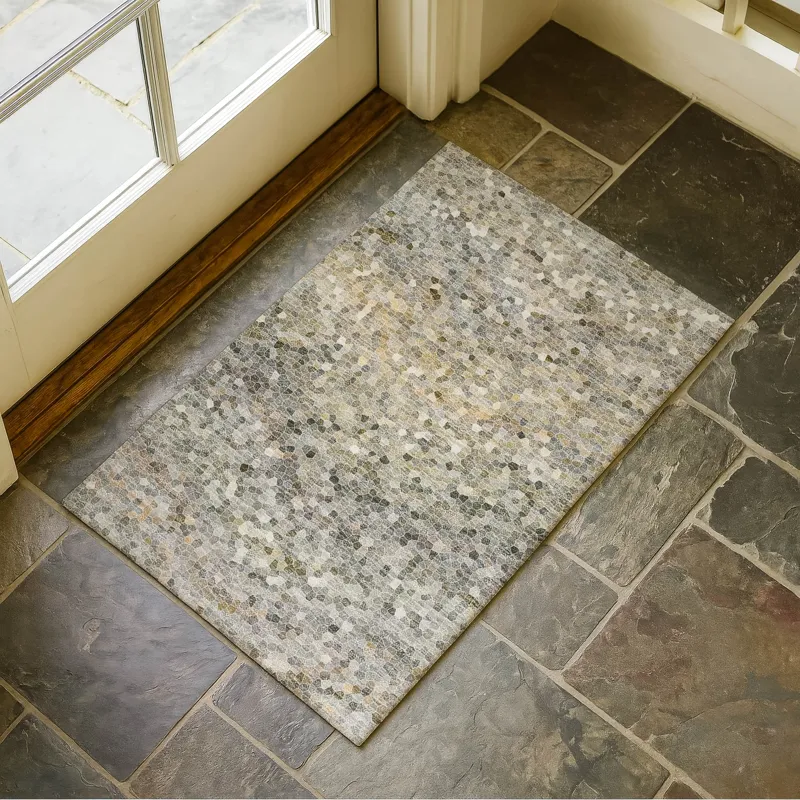 Luxury Washable Lumara Granite 1\'8\" x 2\'6\" Rug