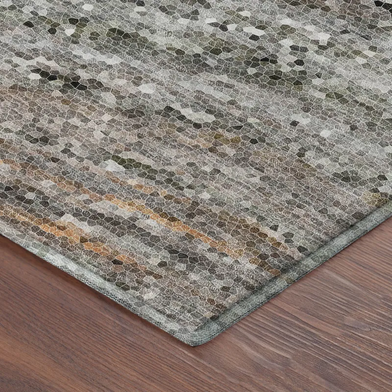 Luxury Washable Lumara Pewter 9\' x 12\' Rug