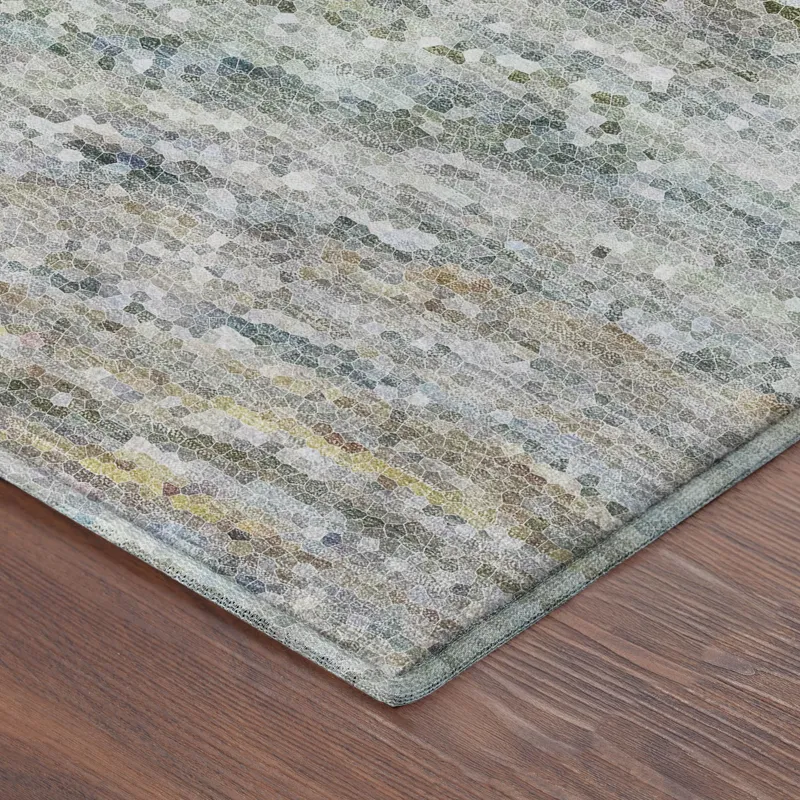 Luxury Washable Lumara Sage 2\'6\" x 3\'10\" Rug