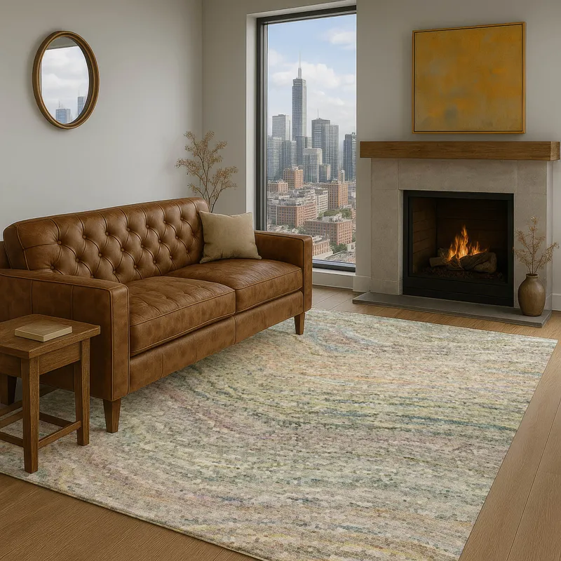 Luxury Washable Lumara Sage 2\'6\" x 3\'10\" Rug