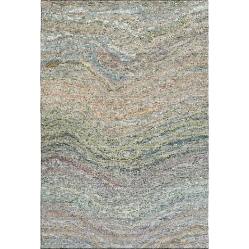 Luxury Washable Lumara Sage 2\'6\" x 3\'10\" Rug