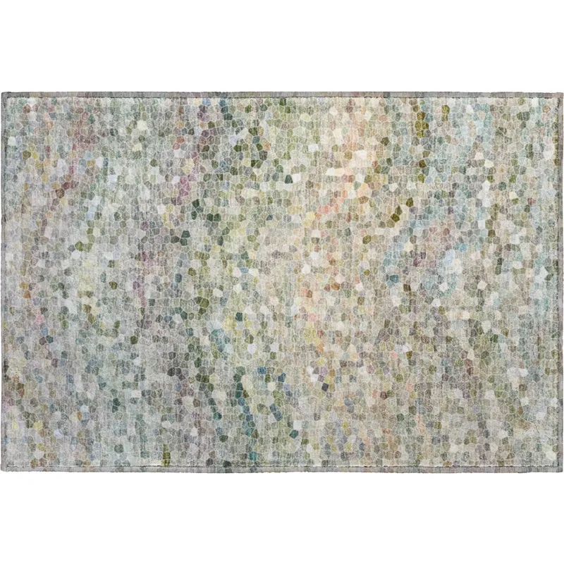 Luxury Washable Lumara Sage 1\'8\" x 2\'6\" Rug