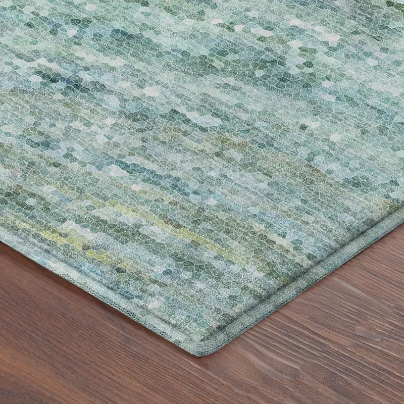 Luxury Washable Lumara Teal 1\'8\" x 2\'6\" Rug