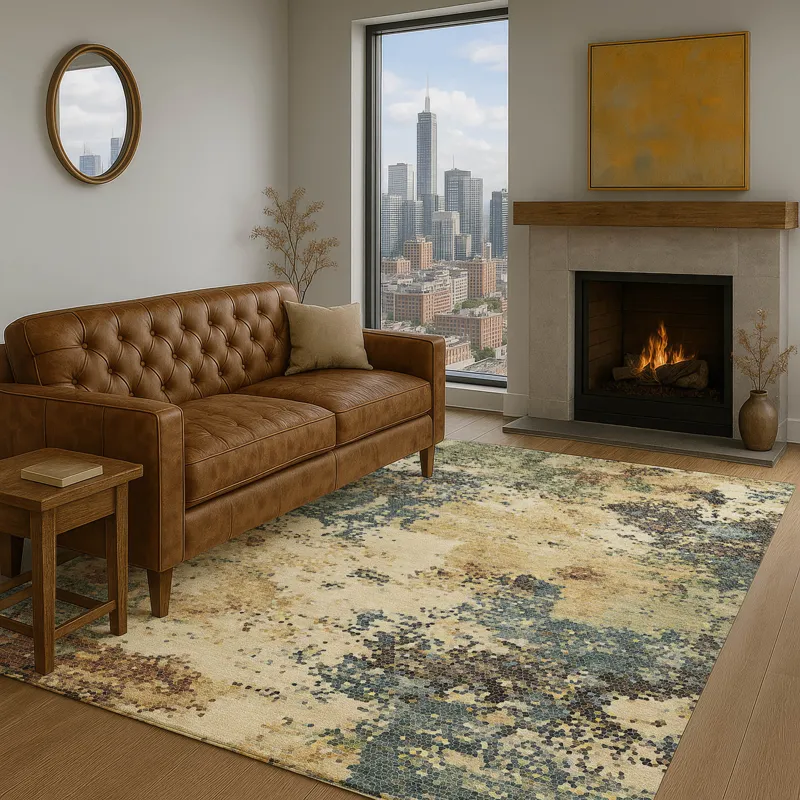 Luxury Washable Lumara Multi 9\' x 12\' Rug