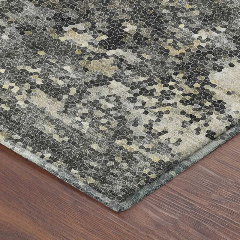 Luxury Washable Lumara Pewter 8\' x 8\' Round Rug