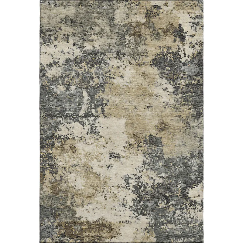 Luxury Washable Lumara Pewter 5\' x 7\'6\" Rug