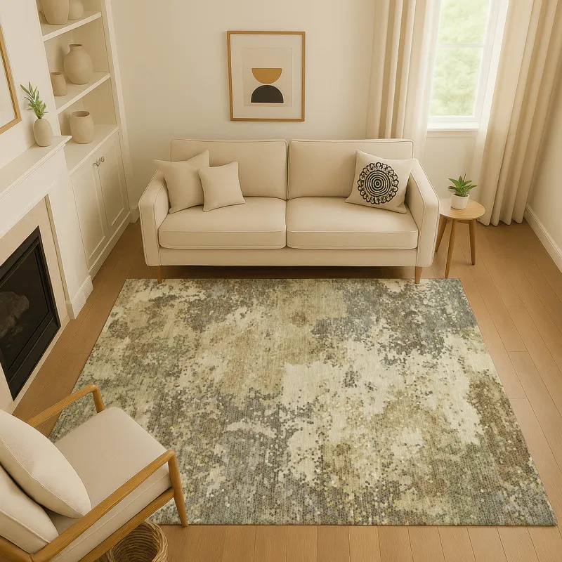 Luxury Washable Lumara Wheat 2\'6\" x 3\'10\" Rug