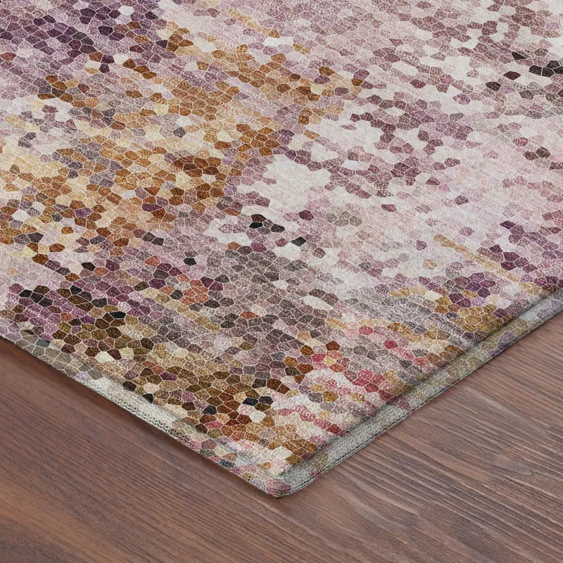 Luxury Washable Lumara Blush 1\'8\" x 2\'6\" Rug