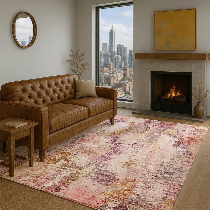 Luxury Washable Lumara Blush 10\' x 14\' Rug