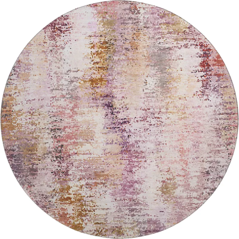 Luxury Washable Lumara Blush 8\' x 8\' Round Rug