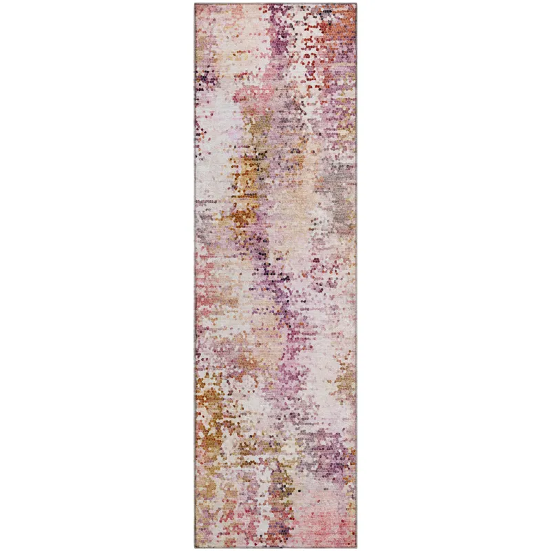 Luxury Washable Lumara Blush 2\'3\" x 7\'6\" Runner Rug