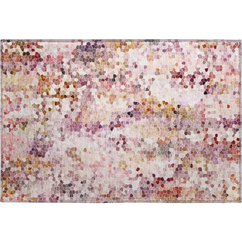 Luxury Washable Lumara Blush 1\'8\" x 2\'6\" Rug