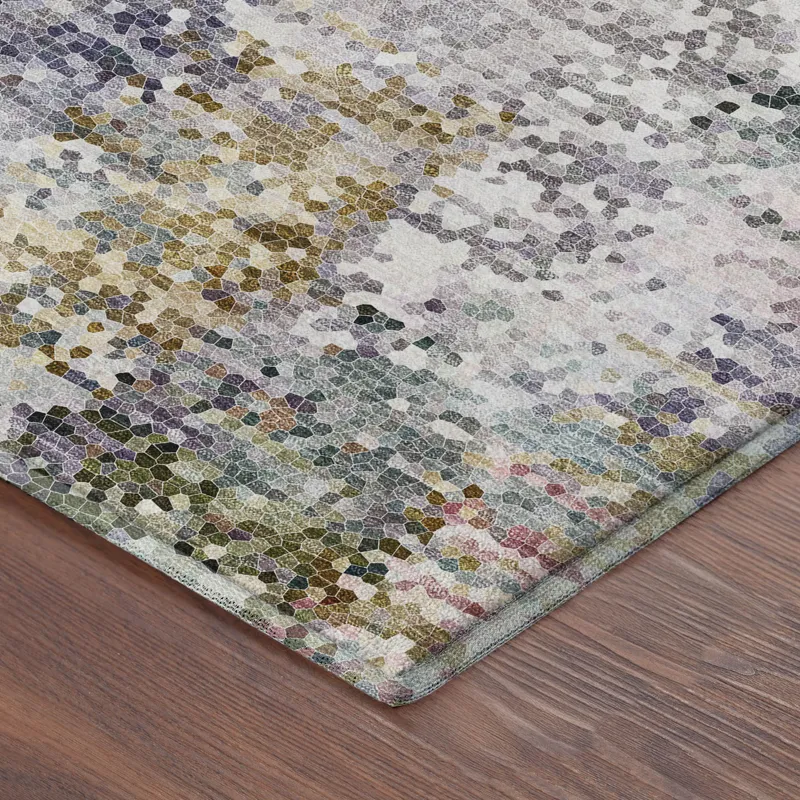 Luxury Washable Lumara Confetti 2\'3\" x 7\'6\" Runner Rug
