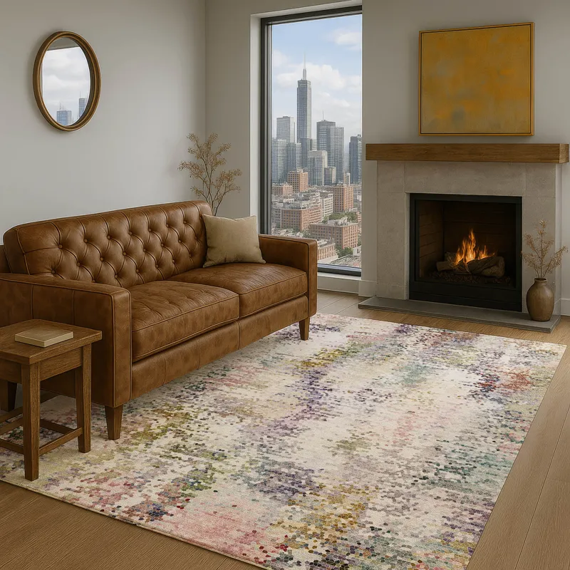 Luxury Washable Lumara Confetti 2\'6\" x 3\'10\" Rug
