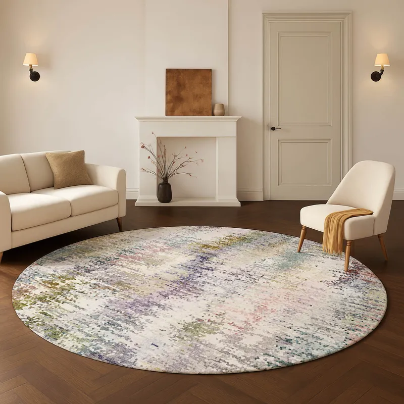 Luxury Washable Lumara Confetti 8\' x 8\' Round Rug