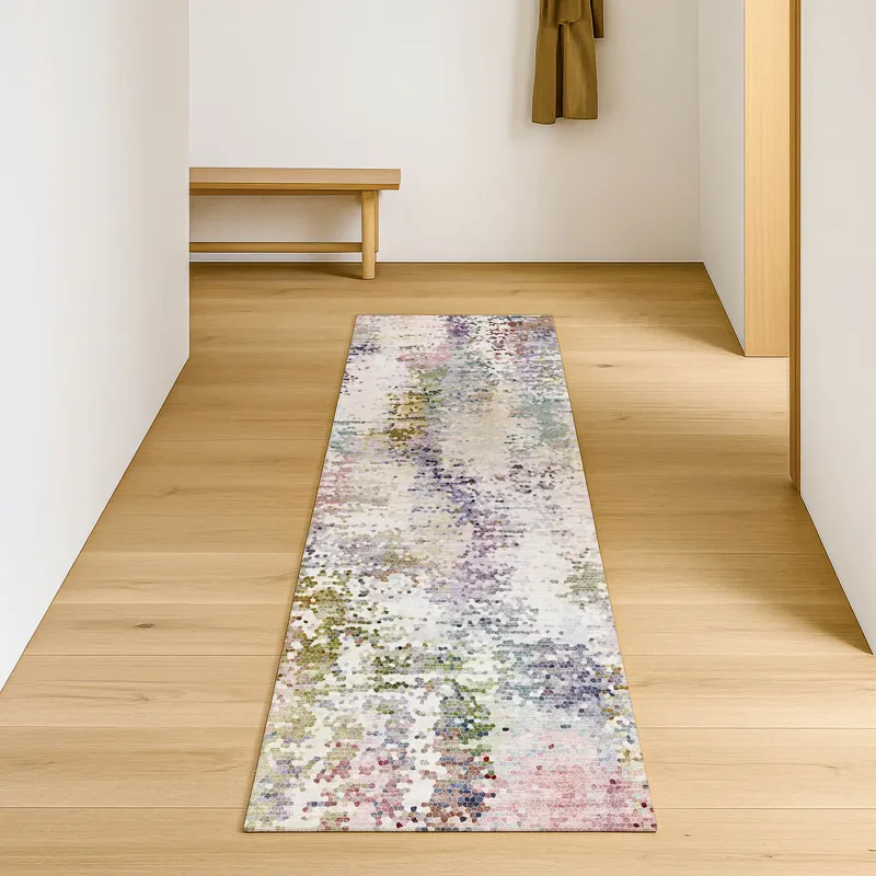 Luxury Washable Lumara Confetti 2\'3\" x 7\'6\" Runner Rug