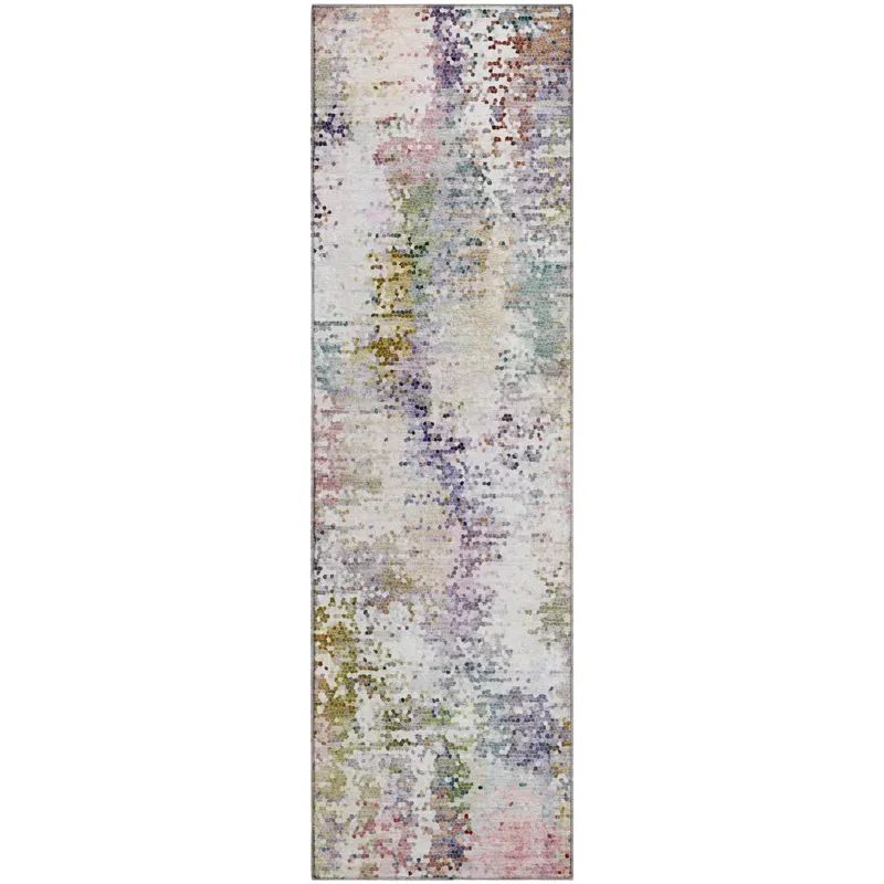 Luxury Washable Lumara Confetti 2\'3\" x 7\'6\" Runner Rug