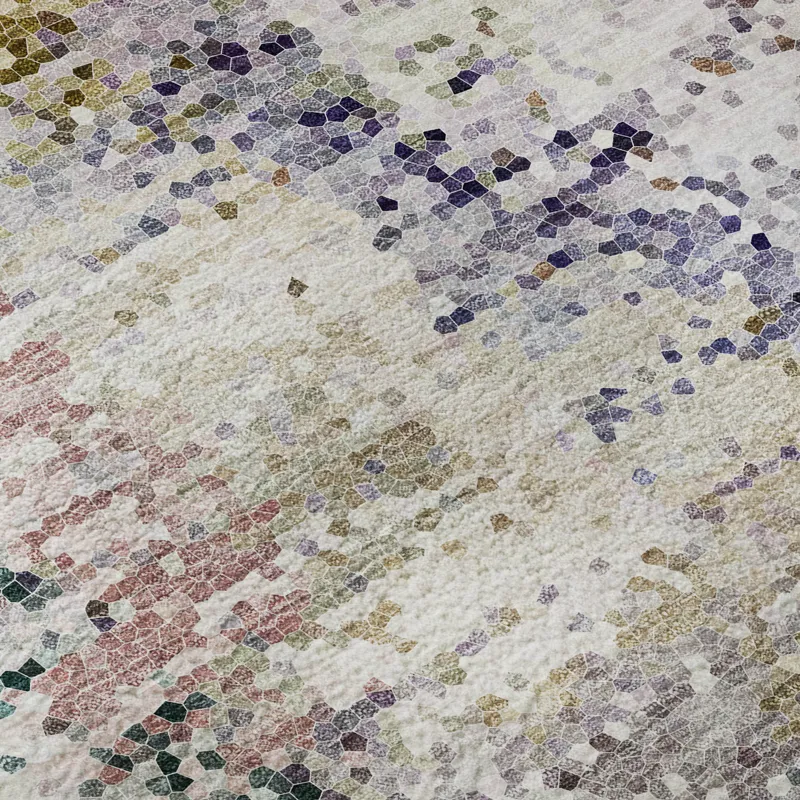 Luxury Washable Lumara Confetti 2\'3\" x 7\'6\" Runner Rug
