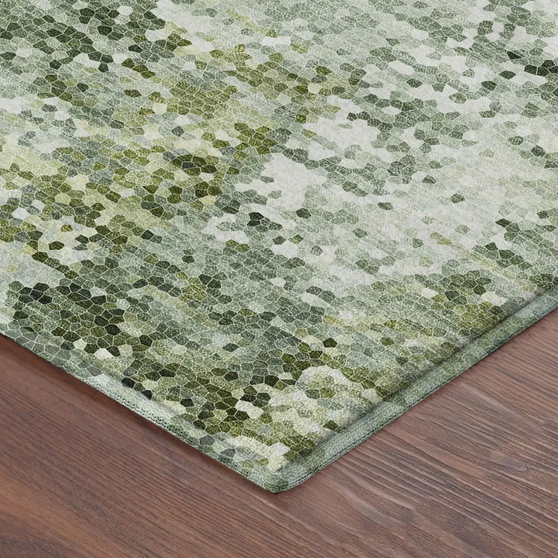 Luxury Washable Lumara Olive 2\'6\" x 3\'10\" Rug