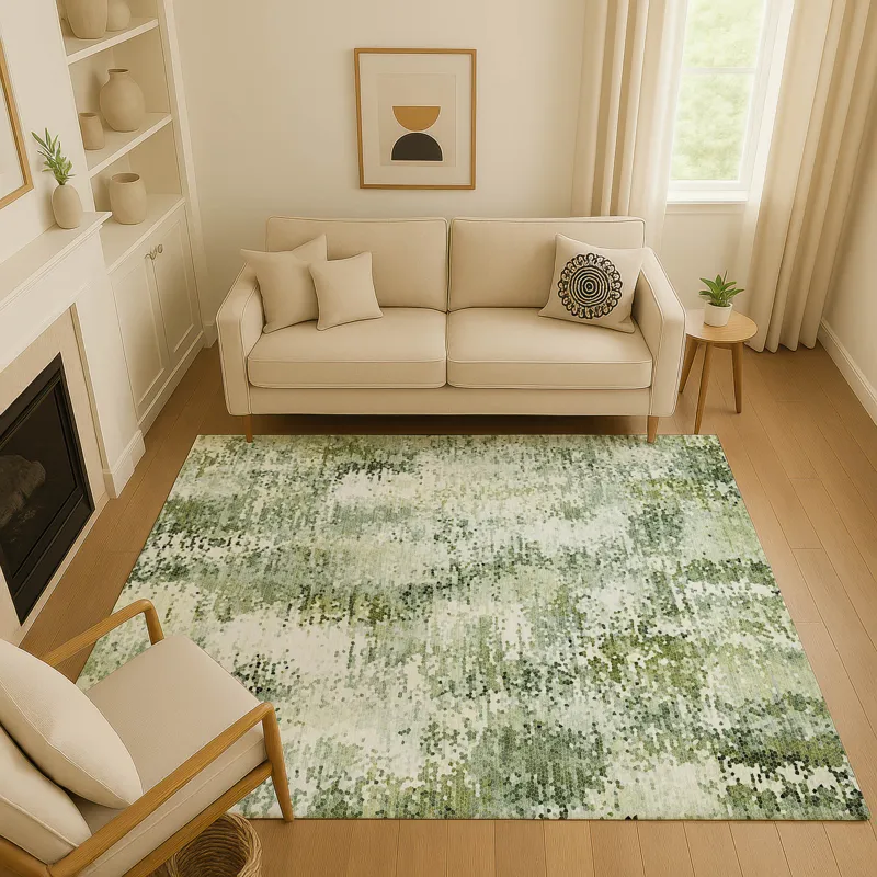 Luxury Washable Lumara Olive 2\'6\" x 3\'10\" Rug