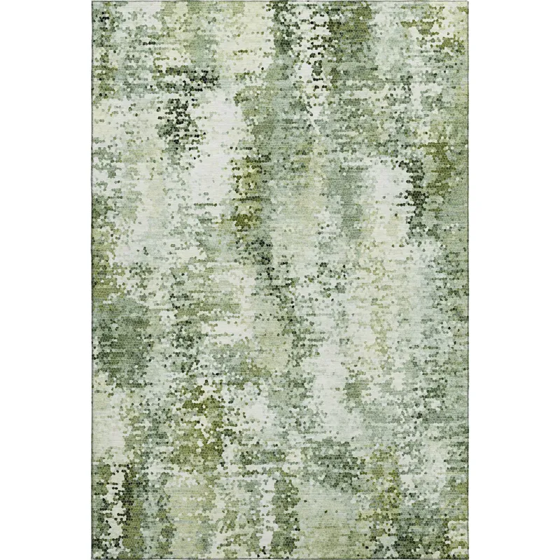 Luxury Washable Lumara Olive 2\'6\" x 3\'10\" Rug