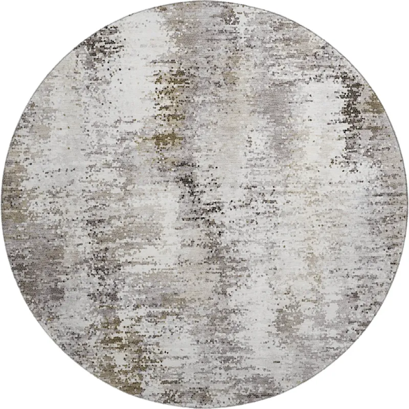 Luxury Washable Lumara Putty 8\' x 8\' Round Rug